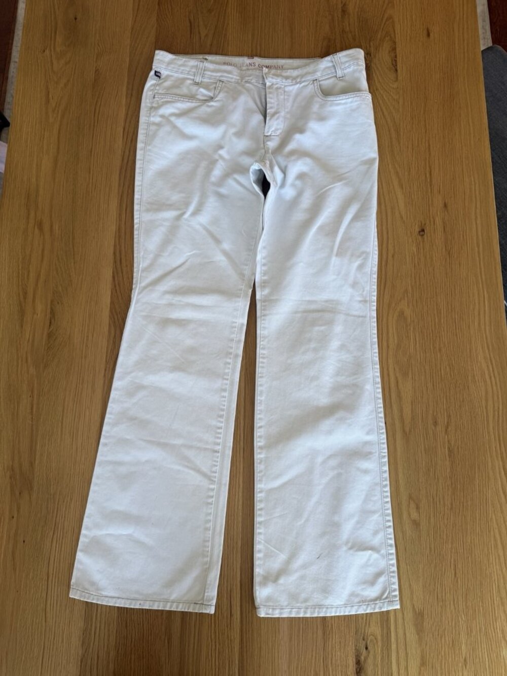 Polo Jeans Ralph Lauren Cream Cotton Twill Pants Women’s 8x31